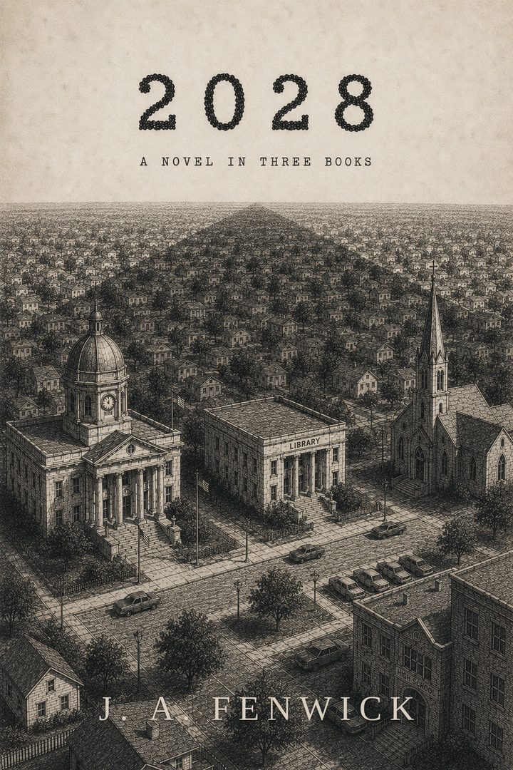 Cover of 2028, a novel in three books, by J. A. Fenwick
